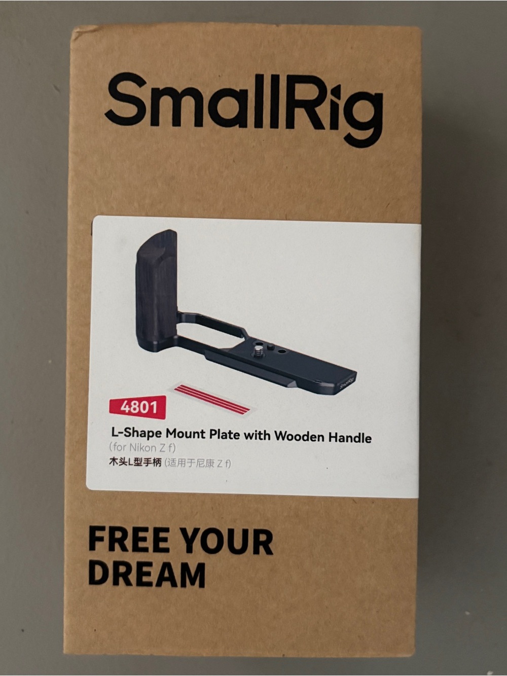 SmallRig 4801 Bracket L-Shape Mount Plate with Wooden Handle For Nikon Z f L